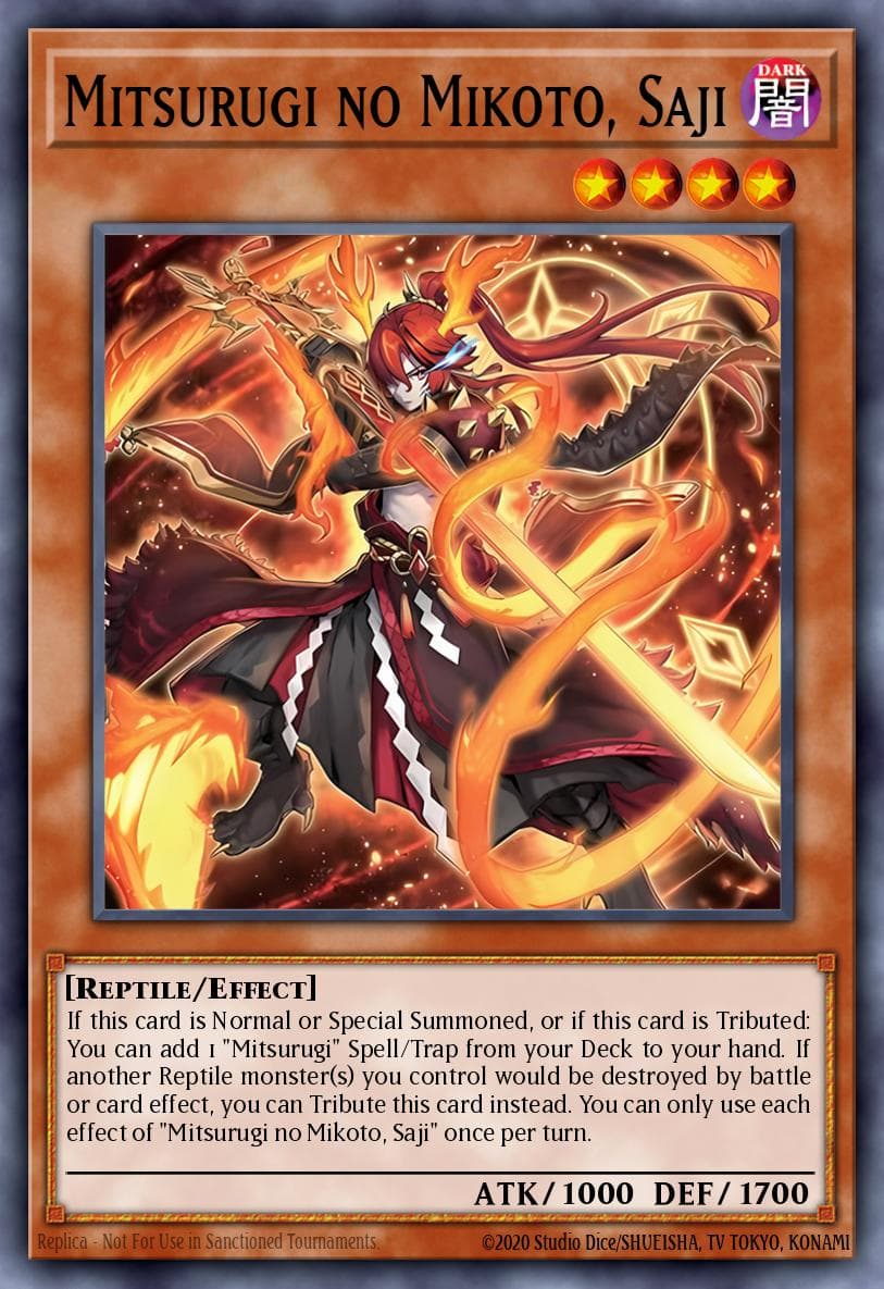 Mitsurugi no Mikoto, Saji