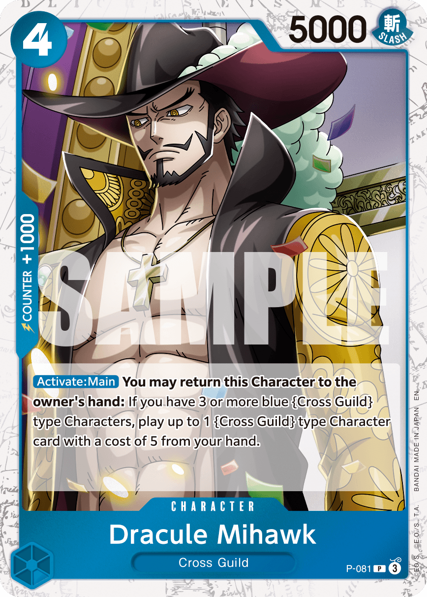 Dracule Mihawk - P-081 (Pirate Foil)